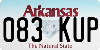 AR license plate 083KUP