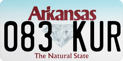 AR license plate 083KUR