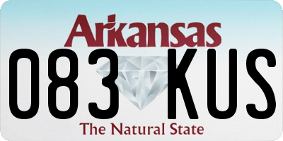 AR license plate 083KUS