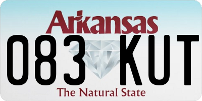 AR license plate 083KUT