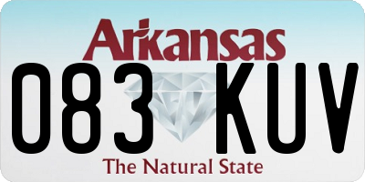 AR license plate 083KUV