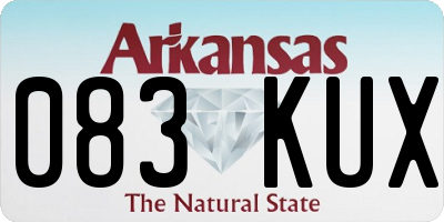 AR license plate 083KUX