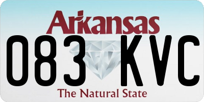 AR license plate 083KVC