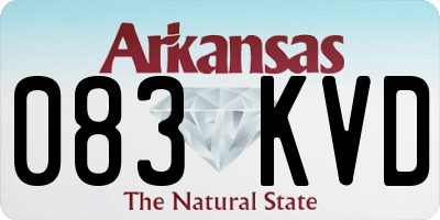 AR license plate 083KVD