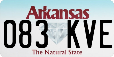 AR license plate 083KVE