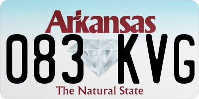 AR license plate 083KVG