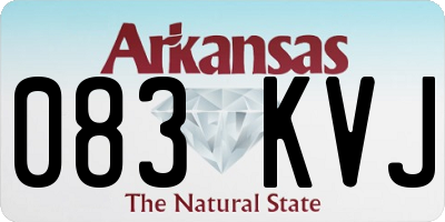 AR license plate 083KVJ