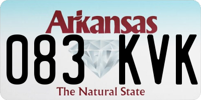 AR license plate 083KVK