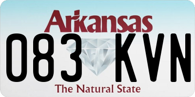 AR license plate 083KVN