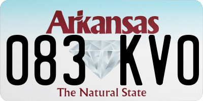 AR license plate 083KVO