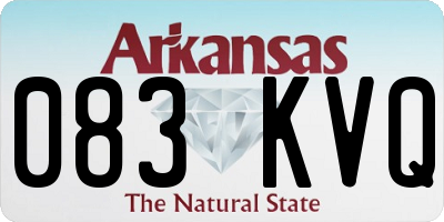 AR license plate 083KVQ
