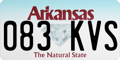 AR license plate 083KVS