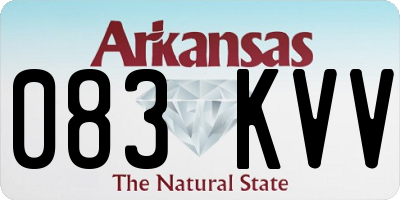AR license plate 083KVV