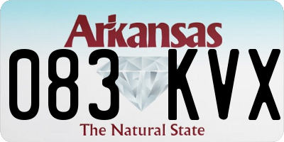 AR license plate 083KVX
