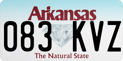 AR license plate 083KVZ