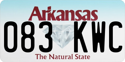AR license plate 083KWC