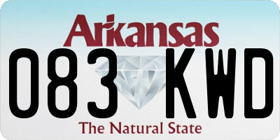 AR license plate 083KWD