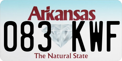 AR license plate 083KWF