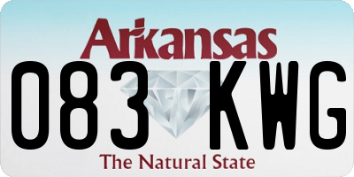 AR license plate 083KWG