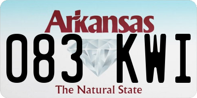 AR license plate 083KWI