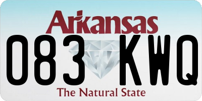 AR license plate 083KWQ