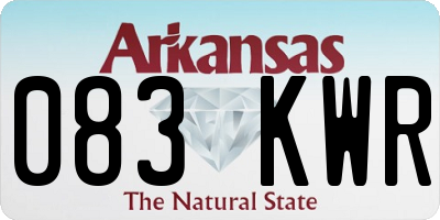 AR license plate 083KWR