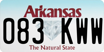 AR license plate 083KWW