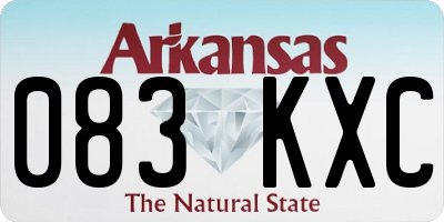 AR license plate 083KXC