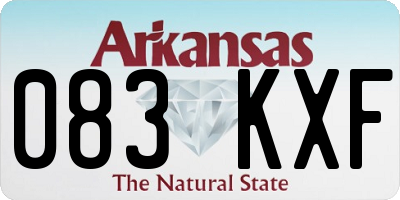AR license plate 083KXF