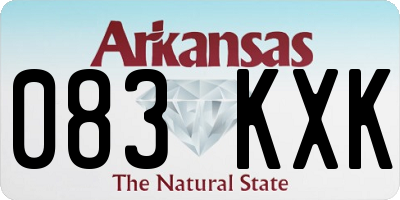AR license plate 083KXK