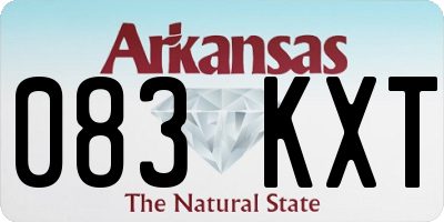 AR license plate 083KXT