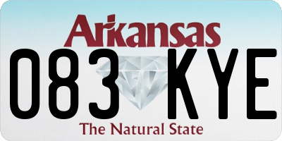 AR license plate 083KYE