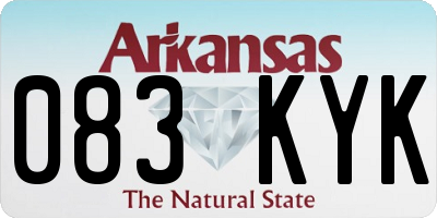 AR license plate 083KYK