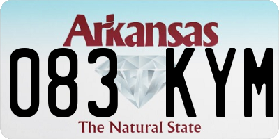 AR license plate 083KYM