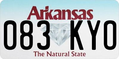 AR license plate 083KYO