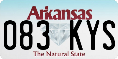 AR license plate 083KYS