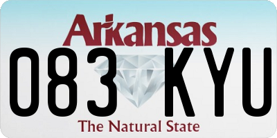 AR license plate 083KYU