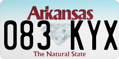 AR license plate 083KYX