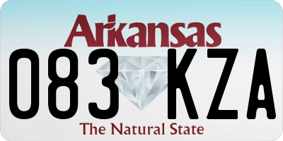 AR license plate 083KZA