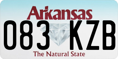 AR license plate 083KZB