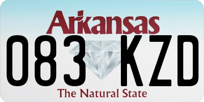 AR license plate 083KZD