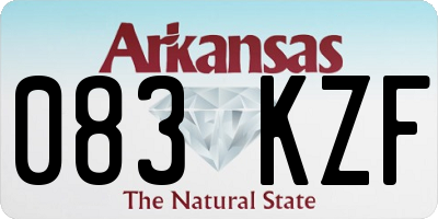AR license plate 083KZF