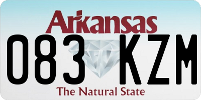 AR license plate 083KZM