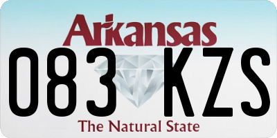 AR license plate 083KZS