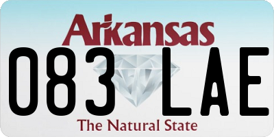 AR license plate 083LAE