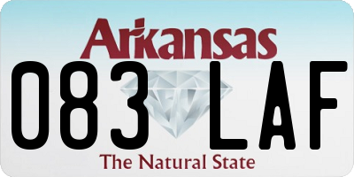 AR license plate 083LAF