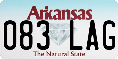 AR license plate 083LAG