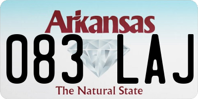 AR license plate 083LAJ