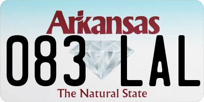 AR license plate 083LAL