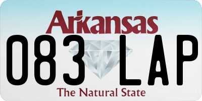 AR license plate 083LAP